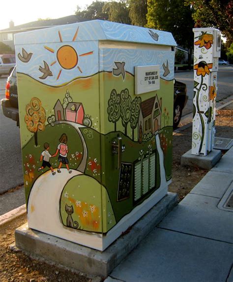 electric box art|painted electrical boxes.